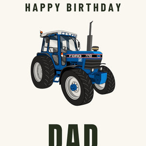 Furrow & Fields Greeting Card Happy Birthday Dad Ford 7710 | Greeting Card Quality Farmers Merch