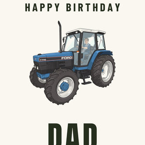 Furrow & Fields Greeting Card Happy Birthday Dad Ford 7740 Cartoon | Greeting Card Quality Farmers Merch