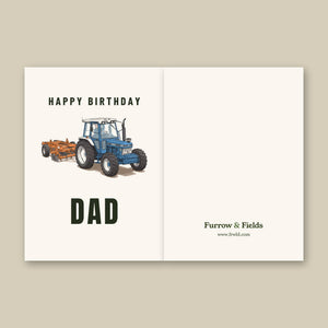 Furrow & Fields Greeting Card Happy Birthday Dad Ford 7810 Generation III | Greeting Card Quality Farmers Merch
