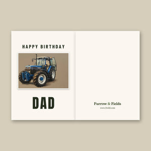 Furrow & Fields Greeting Card Happy Birthday Dad Ford 7840 Oil Painting | Greeting Card Quality Farmers Merch