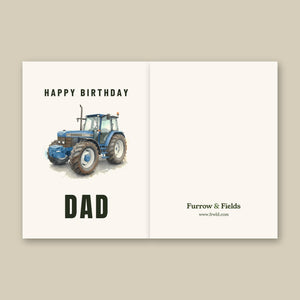Furrow & Fields Greeting Card Happy Birthday Dad Ford 8340 Watercolour | Greeting Card Quality Farmers Merch
