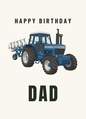 Furrow & Fields Greeting Card Happy Birthday Dad Ford 9700 Cartoon | Greeting Card Quality Farmers Merch