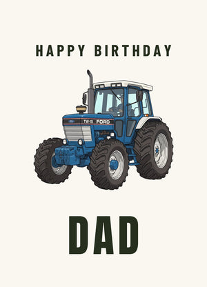Furrow & Fields Greeting Card Happy Birthday Dad Ford TW 15 Cartoon | Greeting Card Quality Farmers Merch