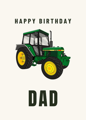 Furrow & Fields Greeting Card Happy Birthday Dad John Deere 2130 | Greeting Card Quality Farmers Merch