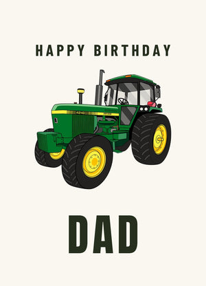 Furrow & Fields Greeting Card Happy Birthday Dad John Deere 4240 | Greeting Card Quality Farmers Merch