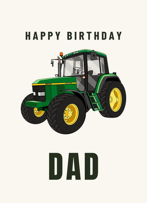 Furrow & Fields Greeting Card Happy Birthday Dad John Deere 6800 | Greeting Card Quality Farmers Merch