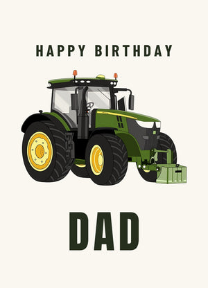 Furrow & Fields Greeting Card Happy Birthday Dad John Deere 7310 R | Greeting Card Quality Farmers Merch