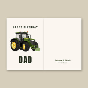 Furrow & Fields Greeting Card Happy Birthday Dad John Deere 7310 R | Greeting Card Quality Farmers Merch