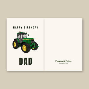 Furrow & Fields Greeting Card Happy Birthday Dad John Deere 7710 | Greeting Card Quality Farmers Merch