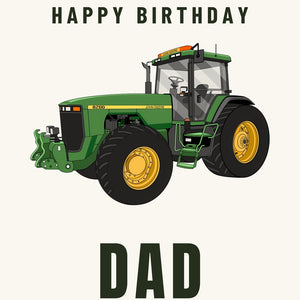 Furrow & Fields Greeting Card Happy Birthday Dad John Deere 8200 | Greeting Card Quality Farmers Merch