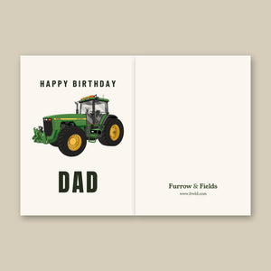 Furrow & Fields Greeting Card Happy Birthday Dad John Deere 8200 | Greeting Card Quality Farmers Merch