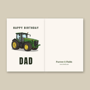Furrow & Fields Greeting Card Happy Birthday Dad John Deere 8345R | Greeting Card Quality Farmers Merch