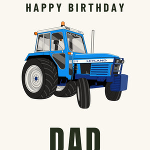 Furrow & Fields Greeting Card Happy Birthday Dad Leyland 272 | Greeting Card Quality Farmers Merch