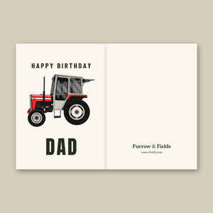 Furrow & Fields Greeting Card Happy Birthday Dad Massey Ferguson 240 | Greeting Card Quality Farmers Merch