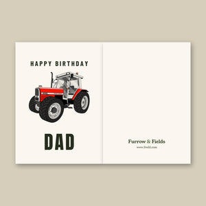 Furrow & Fields Greeting Card Happy Birthday Dad Massey Ferguson 3085 | Greeting Card Quality Farmers Merch