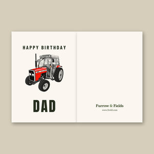 Furrow & Fields Greeting Card Happy Birthday Dad Massey Ferguson 362 | Greeting Card Quality Farmers Merch
