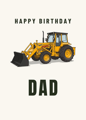 Furrow & Fields Greeting Card Happy Birthday Dad Massey Ferguson 50E | Greeting Card Quality Farmers Merch