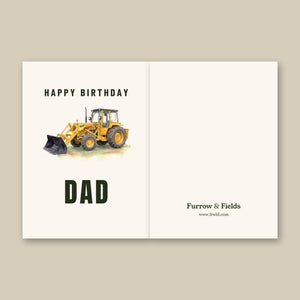 Furrow & Fields Greeting Card Happy Birthday Dad Massey Ferguson 50E Watercolour | Greeting Card Quality Farmers Merch