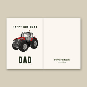 Furrow & Fields Greeting Card Happy Birthday Dad Massey Ferguson 9X | Greeting Card Quality Farmers Merch