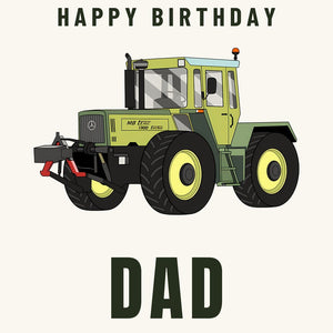 Furrow & Fields Greeting Card Happy Birthday Dad MB Trac 1300 | Greeting Card Quality Farmers Merch