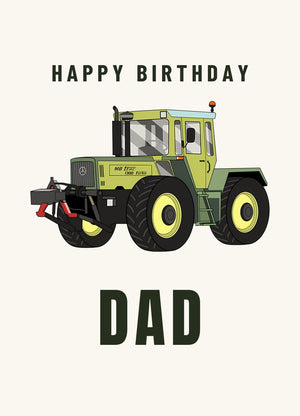 Furrow & Fields Greeting Card Happy Birthday Dad MB Trac 1300 | Greeting Card Quality Farmers Merch