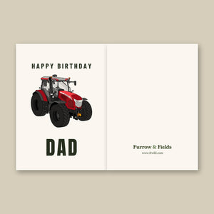 Furrow & Fields Greeting Card Happy Birthday Dad McCormick X6 VT-Drive | Greeting Card Quality Farmers Merch