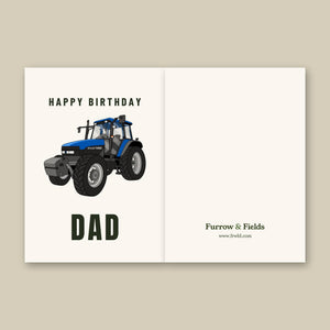 Furrow & Fields Greeting Card Happy Birthday Dad New Holland TM 150 Super Steer | Greeting Card Quality Farmers Merch