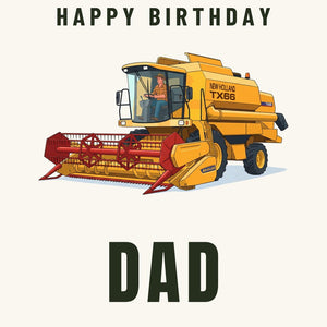 Furrow & Fields Greeting Card Happy Birthday Dad New Holland TX 66 | Greeting Card Quality Farmers Merch