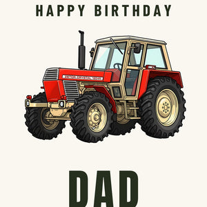 Furrow & Fields Greeting Card Happy Birthday Dad Zetor 12045 | Greeting Card Quality Farmers Merch