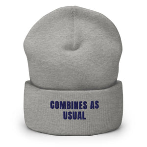 Furrow & Fields Heather Grey Combines as Usual | Cuffed Beanie Quality Farmers Merch