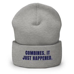 Furrow & Fields Heather Grey Combines. It Just Happened. | Cuffed Beanie Quality Farmers Merch