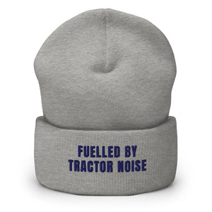 Furrow & Fields Heather Grey Fuelled by Tractor Noise | Cuffed Beanie Quality Farmers Merch