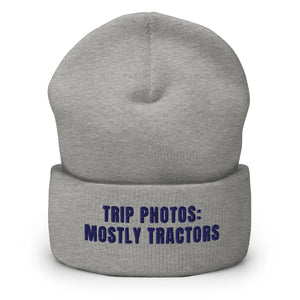 Furrow & Fields Heather Grey Trip Photos: Mostly Tractors | Cuffed Beanie Quality Farmers Merch