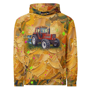 Furrow & Fields Hoodie Fiat 1880 Splash Art | All-Over Print Hoodie Quality Farmers Merch