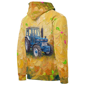 Furrow & Fields Hoodie Ford 5610 Force II Splash Art | All-Over Print Hoodie Quality Farmers Merch