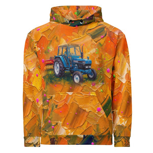 Furrow & Fields Hoodie Ford 6640 SLE Splash Art | All-Over Print Hoodie Quality Farmers Merch