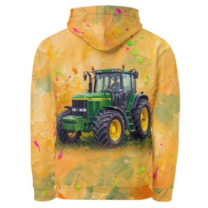 Furrow & Fields Hoodie John Deere 7810 Splash Art | All-Over Print Hoodie Quality Farmers Merch