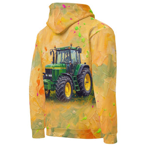 Furrow & Fields Hoodie John Deere 7810 Splash Art | All-Over Print Hoodie Quality Farmers Merch