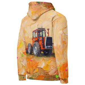 Furrow & Fields Hoodie Massey Ferguson 1200 Splash Art | All-Over Print Hoodie Quality Farmers Merch