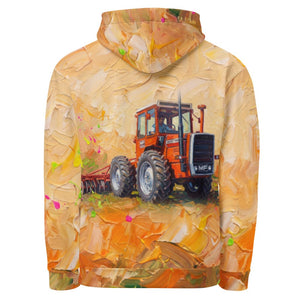 Furrow & Fields Hoodie Massey Ferguson 1200 Splash Art | All-Over Print Hoodie Quality Farmers Merch