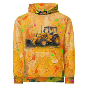 Furrow & Fields Hoodie Massey Ferguson 50E Splash Art | All-Over Print Hoodie Quality Farmers Merch
