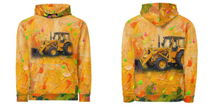 Furrow & Fields Hoodie Massey Ferguson 50E Splash Art | All-Over Print Hoodie Quality Farmers Merch