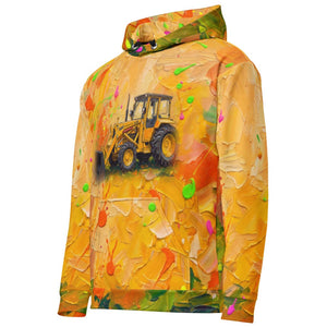Furrow & Fields Hoodie Massey Ferguson 50E Splash Art | All-Over Print Hoodie Quality Farmers Merch