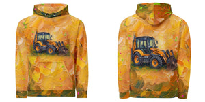 Furrow & Fields Hoodie Terex 860 Elite Splash Art | All-Over Print Hoodie Quality Farmers Merch