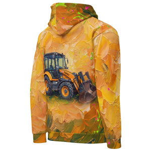 Furrow & Fields Hoodie Terex 860 Elite Splash Art | All-Over Print Hoodie Quality Farmers Merch