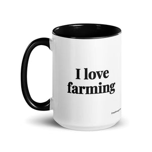 Furrow & Fields I Love Farming | 15 oz Mug with Color Inside Quality Farmers Merch