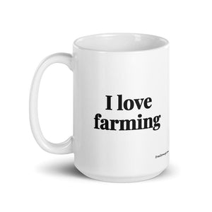 Furrow & Fields I Love Farming | White Glossy Mug Quality Farmers Merch