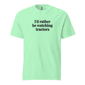 Furrow & Fields Island Reef / S I'd Rather Be Watching Tractors | Unisex Premium T-shirt Quality Farmers Merch