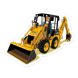 Furrow & Fields JCB 1CX Backhoe | Bubble-free stickers Quality Farmers Merch