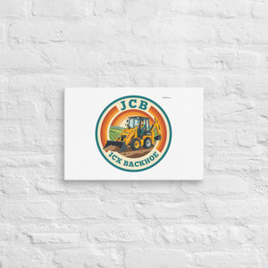 Furrow & Fields JCB 1CX Backhoe Retro Badge | Canvas Quality Farmers Merch